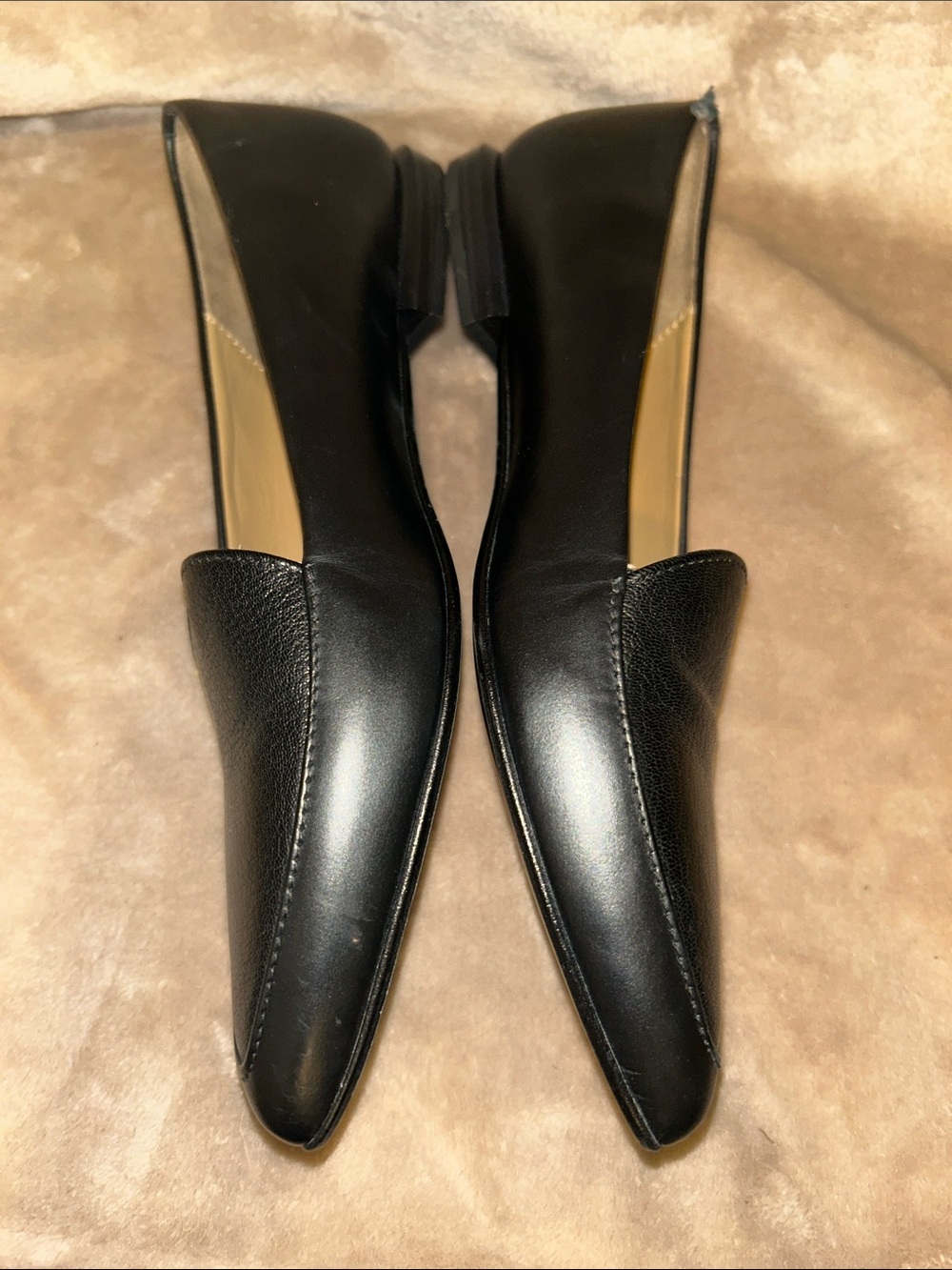 Everlane The Modern Pointed Classic Black Leather Flats 7.5 Business Smart - Picture 8 of 12